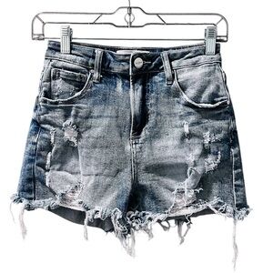 Risen NWT Denim Cut Off Jean Shorts Size Small Medium Wash Summer Casual Cotton
